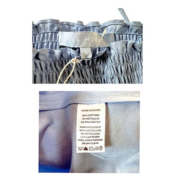 Hill House Athena Nap Dress, Light‎ Blue Glitter Check, Size S, New with tag - Picture 5 of 12